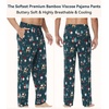image:imageWiWi Mens Pajama Pants Soft Viscose Bamboo 1 or 2 Pack Sleep Lounge Bottoms Comfy Pj Loungewear with Pockets S4XAchristmas Elk on Green