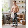 image:imageWiWi Mens Pajama Pants Soft Viscose Bamboo 1 or 2 Pack Sleep Lounge Bottoms Comfy Pj Loungewear with Pockets S4XAchristmas Elk on Green