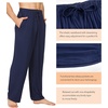 image:imageWiWi Mens Pajama Pants Soft Viscose Bamboo 1 or 2 Pack Sleep Lounge Bottoms Comfy Pj Loungewear with Pockets S4XAdark Blue