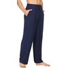 image:imageWiWi Mens Pajama Pants Soft Viscose Bamboo 1 or 2 Pack Sleep Lounge Bottoms Comfy Pj Loungewear with Pockets S4XAdark Blue