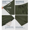 image:imageWiWi Mens Pajama Pants Soft Viscose Bamboo 1 or 2 Pack Sleep Lounge Bottoms Comfy Pj Loungewear with Pockets S4XAdark Fence Green