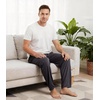 image:imageWiWi Mens Pajama Pants Soft Viscose Bamboo 1 or 2 Pack Sleep Lounge Bottoms Comfy Pj Loungewear with Pockets S4XAdark Grey