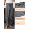 image:imageWiWi Mens Pajama Pants Soft Viscose Bamboo 1 or 2 Pack Sleep Lounge Bottoms Comfy Pj Loungewear with Pockets S4XAdark Heather Grey