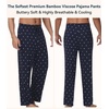 image:imageWiWi Mens Pajama Pants Soft Viscose Bamboo 1 or 2 Pack Sleep Lounge Bottoms Comfy Pj Loungewear with Pockets S4XAdeer on Navy