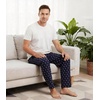 image:imageWiWi Mens Pajama Pants Soft Viscose Bamboo 1 or 2 Pack Sleep Lounge Bottoms Comfy Pj Loungewear with Pockets S4XAdeer on Navy