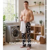 image:imageWiWi Mens Pajama Pants Soft Viscose Bamboo 1 or 2 Pack Sleep Lounge Bottoms Comfy Pj Loungewear with Pockets S4XAdog
