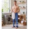 image:imageWiWi Mens Pajama Pants Soft Viscose Bamboo 1 or 2 Pack Sleep Lounge Bottoms Comfy Pj Loungewear with Pockets S4XAfog Blue