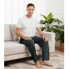 image:imageWiWi Mens Pajama Pants Soft Viscose Bamboo 1 or 2 Pack Sleep Lounge Bottoms Comfy Pj Loungewear with Pockets S4XAgrayish Blue