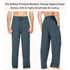 image:imageWiWi Mens Pajama Pants Soft Viscose Bamboo 1 or 2 Pack Sleep Lounge Bottoms Comfy Pj Loungewear with Pockets S4XAgrayish Blue