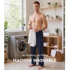 image:imageWiWi Mens Pajama Pants Soft Viscose Bamboo 1 or 2 Pack Sleep Lounge Bottoms Comfy Pj Loungewear with Pockets S4XAmidnight Blue