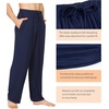 image:imageWiWi Mens Pajama Pants Soft Viscose Bamboo 1 or 2 Pack Sleep Lounge Bottoms Comfy Pj Loungewear with Pockets S4XAnavy