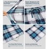 image:imageWiWi Mens Pajama Pants Soft Viscose Bamboo 1 or 2 Pack Sleep Lounge Bottoms Comfy Pj Loungewear with Pockets S4XAnavyGreen Plaid