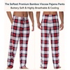 image:imageWiWi Mens Pajama Pants Soft Viscose Bamboo 1 or 2 Pack Sleep Lounge Bottoms Comfy Pj Loungewear with Pockets S4XAnavyRed Plaid