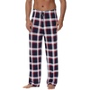 image:imageWiWi Mens Pajama Pants Soft Viscose Bamboo 1 or 2 Pack Sleep Lounge Bottoms Comfy Pj Loungewear with Pockets S4XAnavyRed Stripe Plaid
