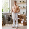 image:imageWiWi Mens Pajama Pants Soft Viscose Bamboo 1 or 2 Pack Sleep Lounge Bottoms Comfy Pj Loungewear with Pockets S4XAskiing on Light Blue