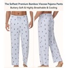 image:imageWiWi Mens Pajama Pants Soft Viscose Bamboo 1 or 2 Pack Sleep Lounge Bottoms Comfy Pj Loungewear with Pockets S4XAskiing on Light Blue