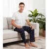 image:imageWiWi Mens Pajama Pants Soft Viscose Bamboo 1 or 2 Pack Sleep Lounge Bottoms Comfy Pj Loungewear with Pockets S4XAskiing on Navy