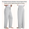 image:imageWiWi Mens Pajama Pants Soft Viscose Bamboo 1 or 2 Pack Sleep Lounge Bottoms Comfy Pj Loungewear with Pockets S4XBash Grey