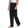 image:imageWiWi Mens Pajama Pants Soft Viscose Bamboo 1 or 2 Pack Sleep Lounge Bottoms Comfy Pj Loungewear with Pockets S4XBblack