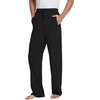 image:imageWiWi Mens Pajama Pants Soft Viscose Bamboo 1 or 2 Pack Sleep Lounge Bottoms Comfy Pj Loungewear with Pockets S4XBblack