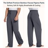 image:imageWiWi Mens Pajama Pants Soft Viscose Bamboo 1 or 2 Pack Sleep Lounge Bottoms Comfy Pj Loungewear with Pockets S4XBcharcoal