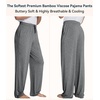 image:imageWiWi Mens Pajama Pants Soft Viscose Bamboo 1 or 2 Pack Sleep Lounge Bottoms Comfy Pj Loungewear with Pockets S4XBdark Heather Grey