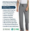 image:imageWiWi Mens Pajama Pants Soft Viscose Bamboo 1 or 2 Pack Sleep Lounge Bottoms Comfy Pj Loungewear with Pockets S4XBdark Heather Grey