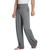 image:imageWiWi Mens Pajama Pants Soft Viscose Bamboo 1 or 2 Pack Sleep Lounge Bottoms Comfy Pj Loungewear with Pockets S4XBdark Heather Grey