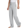 image:imageWiWi Mens Pajama Pants Soft Viscose Bamboo 1 or 2 Pack Sleep Lounge Bottoms Comfy Pj Loungewear with Pockets S4XBlight Heather Grey