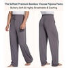 image:imageWiWi Mens Pajama Pants Soft Viscose Bamboo 1 or 2 Pack Sleep Lounge Bottoms Comfy Pj Loungewear with Pockets S4XBpurplish Grey