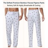 image:imageWiWi Mens Pajama Pants Soft Viscose Bamboo 1 or 2 Pack Sleep Lounge Bottoms Comfy Pj Loungewear with Pockets S4XBskiing on Light Blue