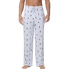 image:imageWiWi Mens Pajama Pants Soft Viscose Bamboo 1 or 2 Pack Sleep Lounge Bottoms Comfy Pj Loungewear with Pockets S4XBskiing on Light Blue