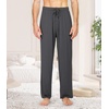image:imageWiWi Mens Pajama Pants Soft Viscose Bamboo 1 or 2 Pack Sleep Lounge Bottoms Comfy Pj Loungewear with Pockets S4XCblackcharcoal