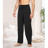 image:imageWiWi Mens Pajama Pants Soft Viscose Bamboo 1 or 2 Pack Sleep Lounge Bottoms Comfy Pj Loungewear with Pockets S4XCblackcharcoal