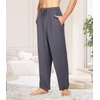 image:imageWiWi Mens Pajama Pants Soft Viscose Bamboo 1 or 2 Pack Sleep Lounge Bottoms Comfy Pj Loungewear with Pockets S4XCblackdark Grey