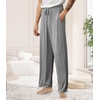 image:imageWiWi Mens Pajama Pants Soft Viscose Bamboo 1 or 2 Pack Sleep Lounge Bottoms Comfy Pj Loungewear with Pockets S4XCcharcoal Heatherheather Grey