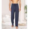 image:imageWiWi Mens Pajama Pants Soft Viscose Bamboo 1 or 2 Pack Sleep Lounge Bottoms Comfy Pj Loungewear with Pockets S4XCdark Bluedark Heather Grey
