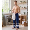 image:imageWiWi Mens Pajama Pants Soft Viscose Bamboo 1 or 2 Pack Sleep Lounge Bottoms Comfy Pj Loungewear with Pockets S4XCdark Bluedark Heather Grey