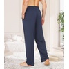image:imageWiWi Mens Pajama Pants Soft Viscose Bamboo 1 or 2 Pack Sleep Lounge Bottoms Comfy Pj Loungewear with Pockets S4XCdark Bluedark Heather Grey