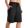 image:imageWiWi Mens Pajama Shorts Super Soft Lounge Bottoms Bamboo Viscose Cooling Sleep Bottom with Pockets S3XAblack