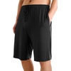 image:imageWiWi Mens Pajama Shorts Super Soft Lounge Bottoms Bamboo Viscose Cooling Sleep Bottom with Pockets S3XAblack