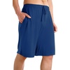 image:imageWiWi Mens Pajama Shorts Super Soft Lounge Bottoms Bamboo Viscose Cooling Sleep Bottom with Pockets S3XAblue Depth