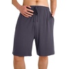image:imageWiWi Mens Pajama Shorts Super Soft Lounge Bottoms Bamboo Viscose Cooling Sleep Bottom with Pockets S3XAdark Grey