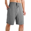 image:imageWiWi Mens Pajama Shorts Super Soft Lounge Bottoms Bamboo Viscose Cooling Sleep Bottom with Pockets S3XAdark Heather Grey