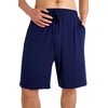 image:imageWiWi Mens Pajama Shorts Super Soft Lounge Bottoms Bamboo Viscose Cooling Sleep Bottom with Pockets S3XAnavy