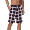 image:imageWiWi Mens Pajama Shorts Super Soft Lounge Bottoms Bamboo Viscose Cooling Sleep Bottom with Pockets S3XAnavyRed Stripe Plaid