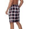 image:imageWiWi Mens Pajama Shorts Super Soft Lounge Bottoms Bamboo Viscose Cooling Sleep Bottom with Pockets S3XAnavyRed Stripe Plaid