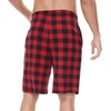 image:imageWiWi Mens Pajama Shorts Super Soft Lounge Bottoms Bamboo Viscose Cooling Sleep Bottom with Pockets S3XAred Buffalo Plaid