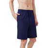 image:imageWiWi Mens Pajama Shorts Super Soft Lounge Bottoms Bamboo Viscose Cooling Sleep Bottom with Pockets S3XBblacknavy