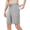 image:imageWiWi Mens Pajama Shorts Super Soft Lounge Bottoms Bamboo Viscose Cooling Sleep Bottom with Pockets S3XBnavyheather Grey